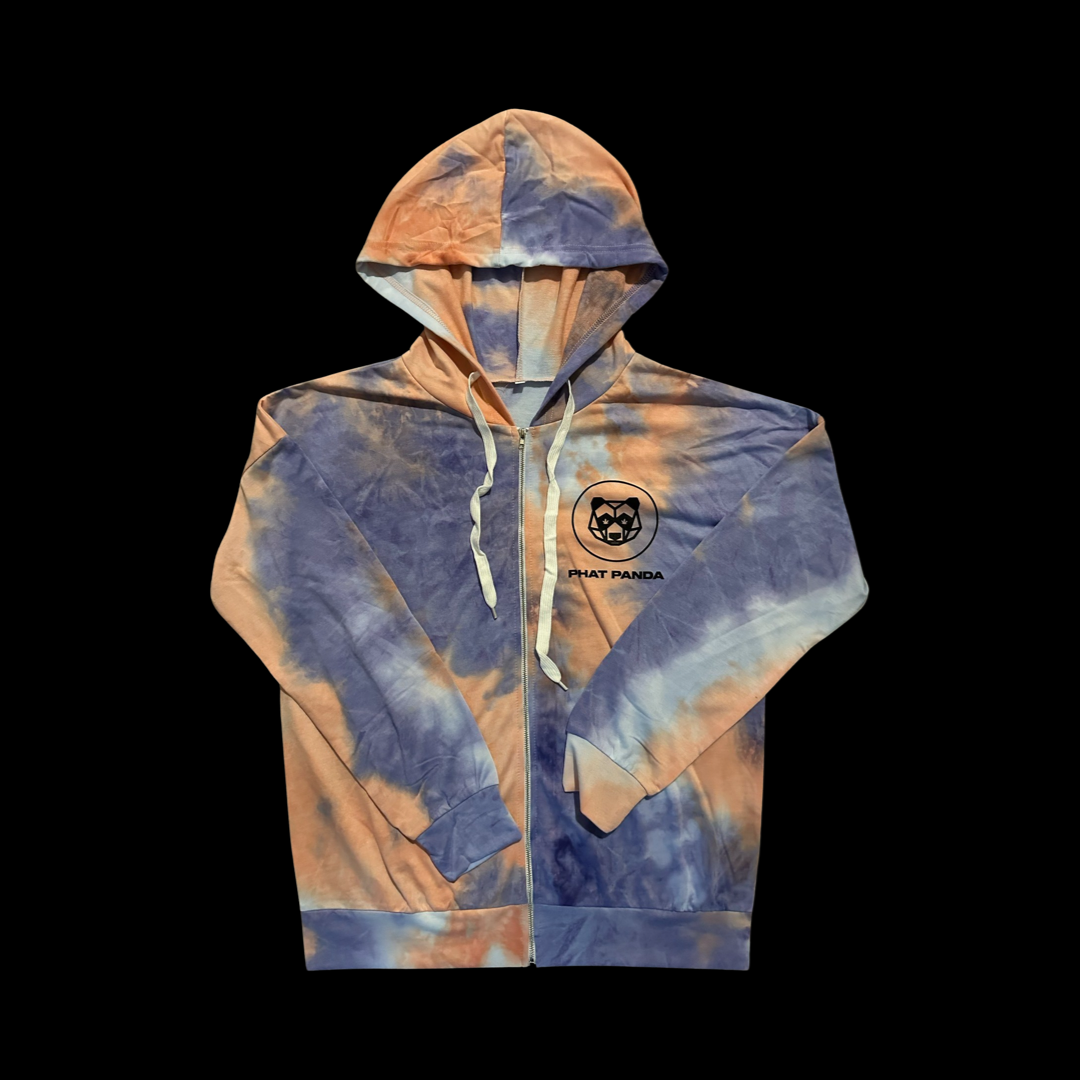 Ladies tie dye zip up