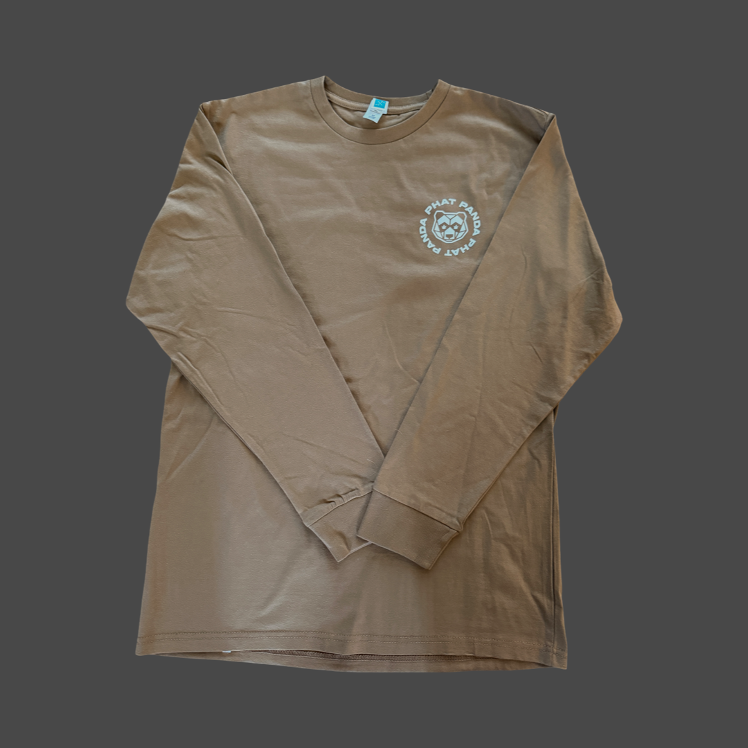 Mens Long Sleeve Logo Shirt - Tan