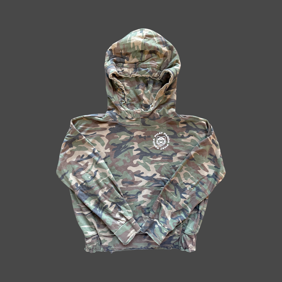 Ladies Funnel Neck Camo Hoodie